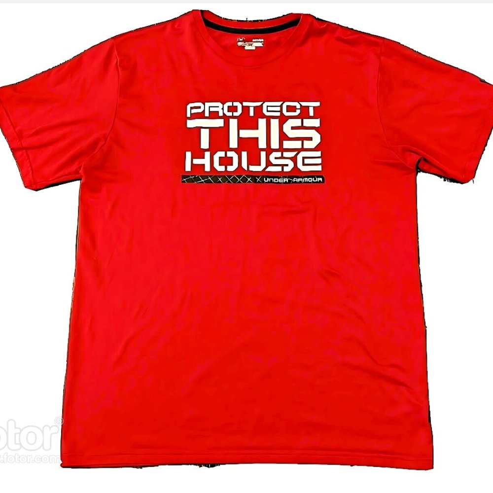 Under Armour Men's Protect This House Heatgear T-Shirt Red Large